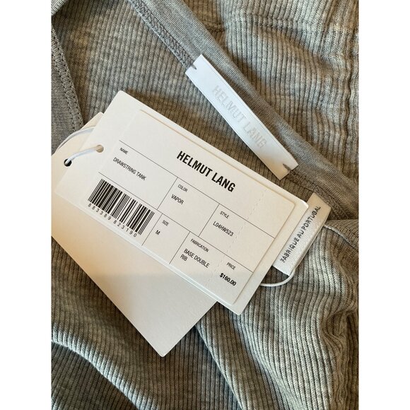 Helmut Lang Gray Drawstring Tank Top size Medium NEW - Picture 4 of 4